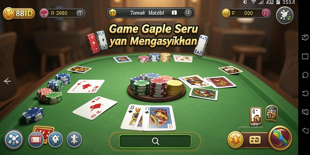 Screenshot gameplay menarik dari permainan Gaple di 88ID.