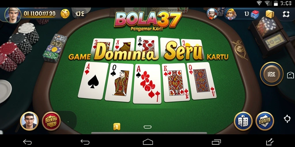 Screenshot gameplay BOLA37 menampilkan suasana seru permainan domino.