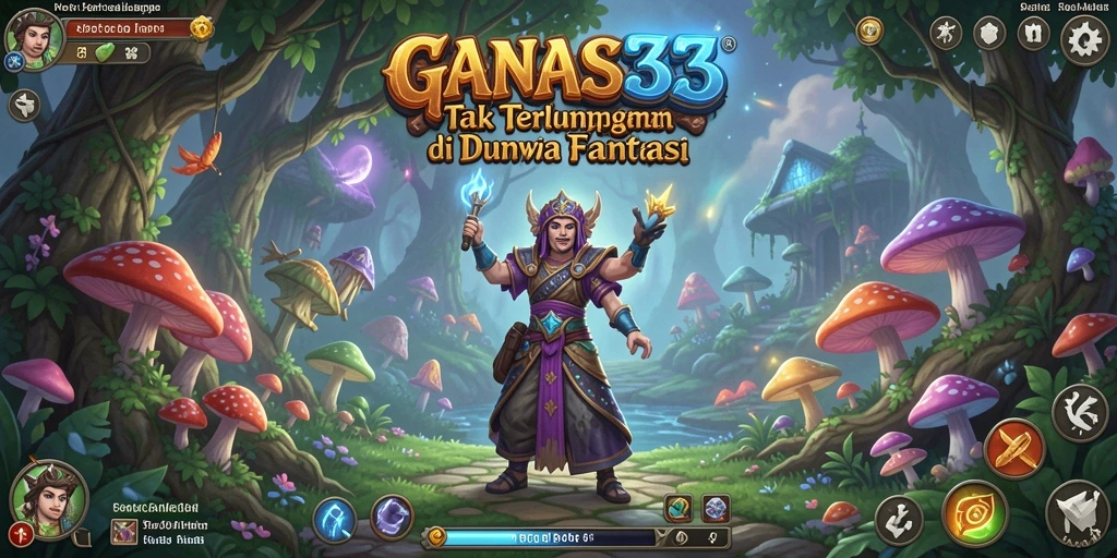 Tampilan gameplay penuh aksi dan eksplorasi di GANAS33.