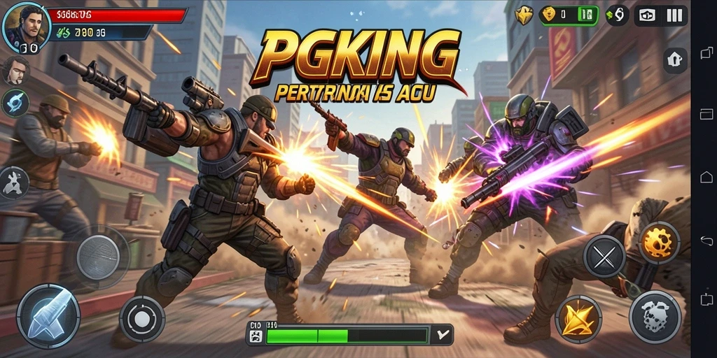 Tangkapan layar gameplay PGKING yang penuh aksi mendebarkan.