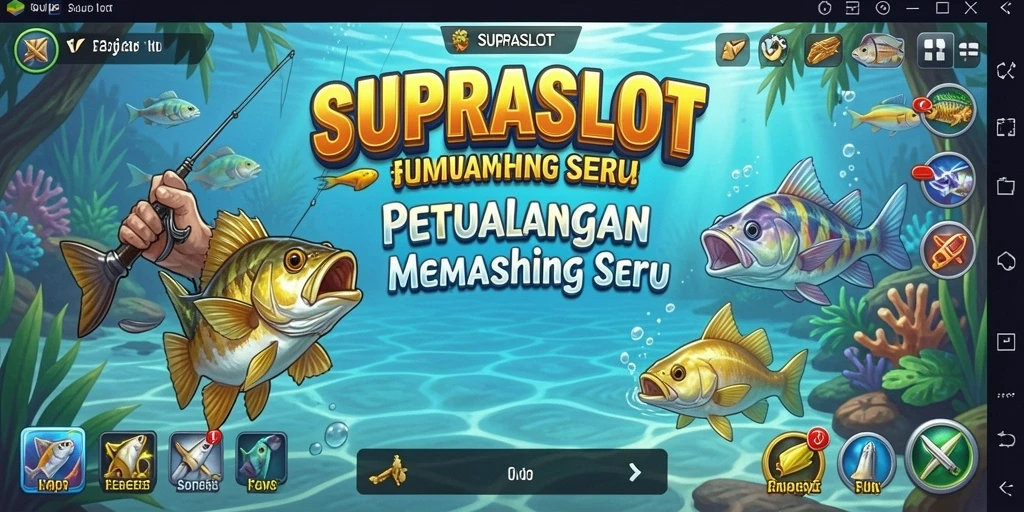 Tampilan menarik dari gameplay SUPRASLOT yang penuh aksi memancing.